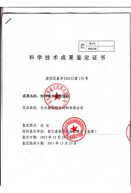 特種直墻磚成果鑒定證書(shū)